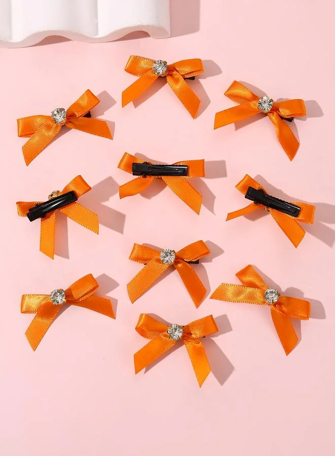 Take Two Set of 10 - Solid Bow Hair Clips
