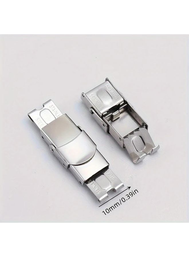Stainless Steel Clasps Set of 5 for Crimping Watch Bands Jewelry Leather Bracelets 14mm Hole Width - Image 5