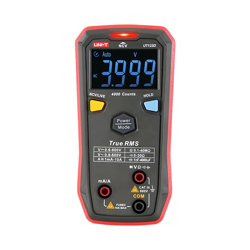 UNIT UT 123D Digital Multimeter TRMS automatically identify ACDC voltage resistance diode and continuity  - Image 1