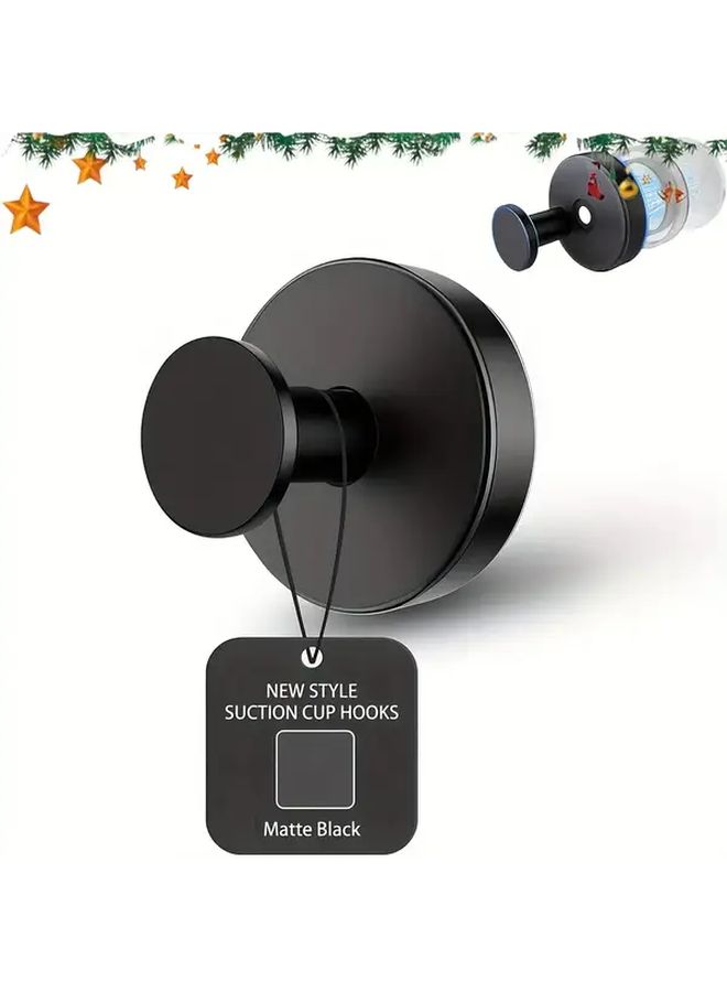 Matte Silvery Heavy Duty Suction Cup Towel Hooks No Drill Wall Mount Holds 15 Lbs Bathroom Kitchen - Image 2