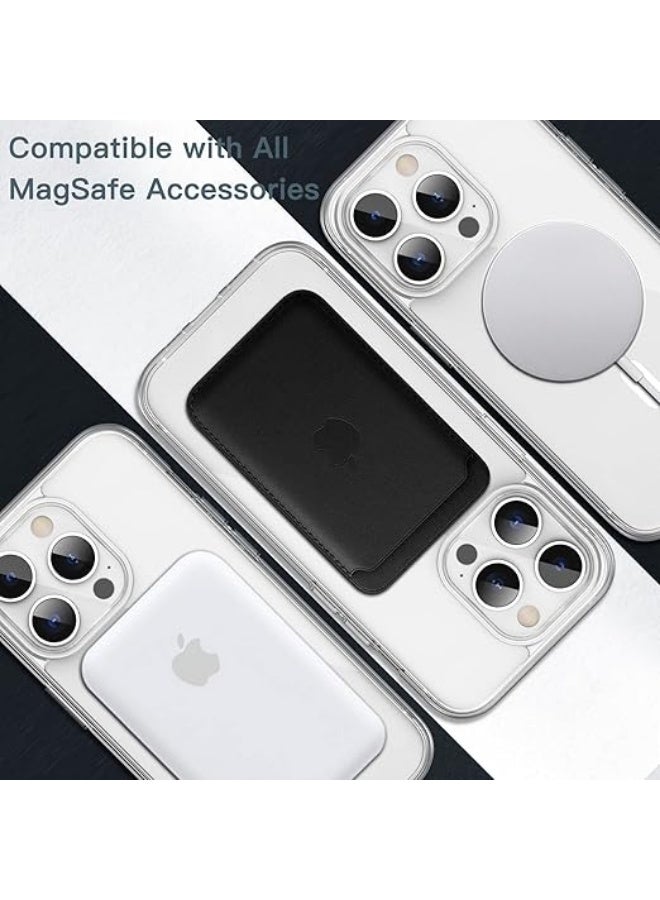 erorex Magnetic Case for iPhone 14 Pro Max 6.7-Inch Compatible with MagSafe Wireless Charging, Shockproof Phone Bumper Cover, Anti-Scratch Clear Back (Clear) - Image 3