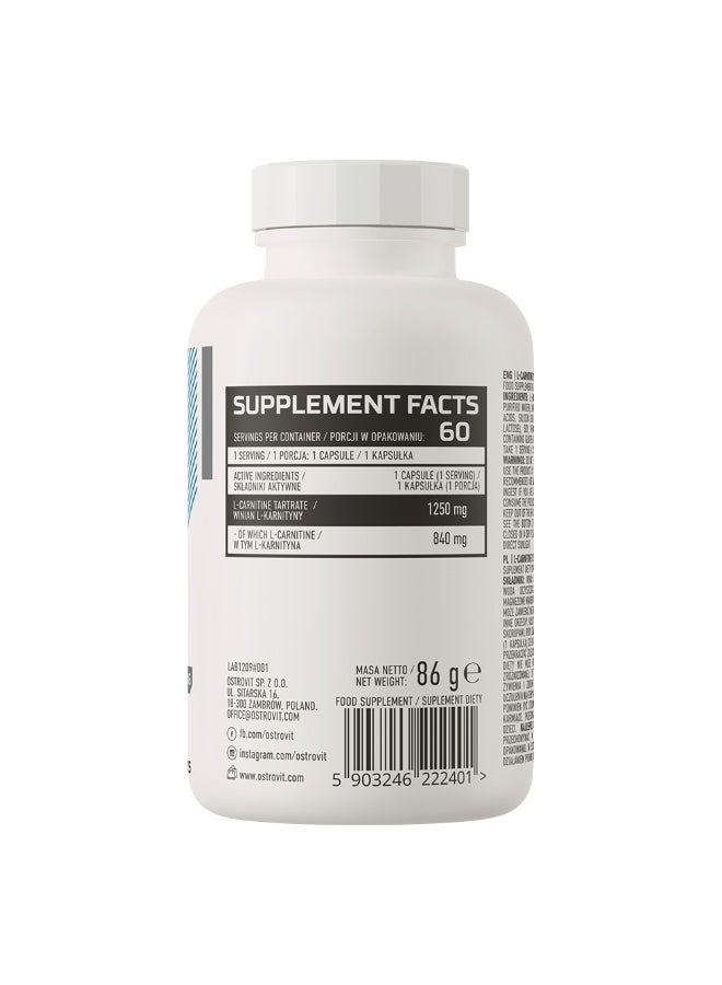 OstroVit OSTROVIT; L-CARNITINE 1250, 60 CAPS, 86 G  - Image 3