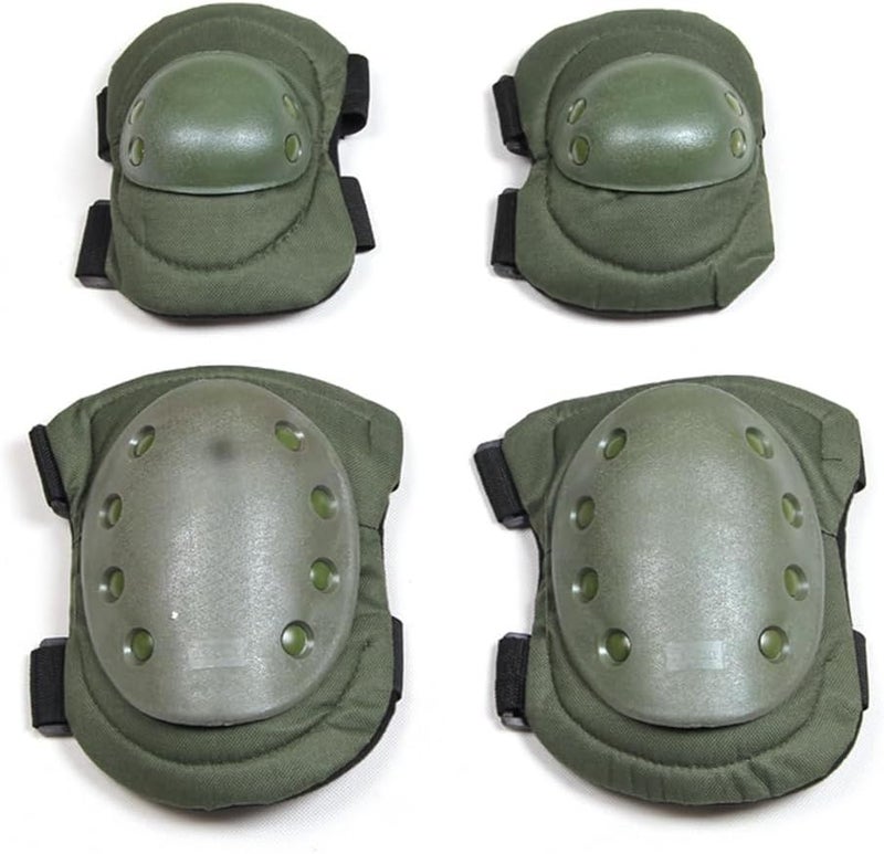 First to act tactical مجموعة وسادات الركبة والكوع التكتيكية العسكرية، وسادات حماية للركبة والكوع للعبة الإيرسوفت، معدات حماية للقتال والبيسبول والتزلج والرياضات الخارجية - Image 1