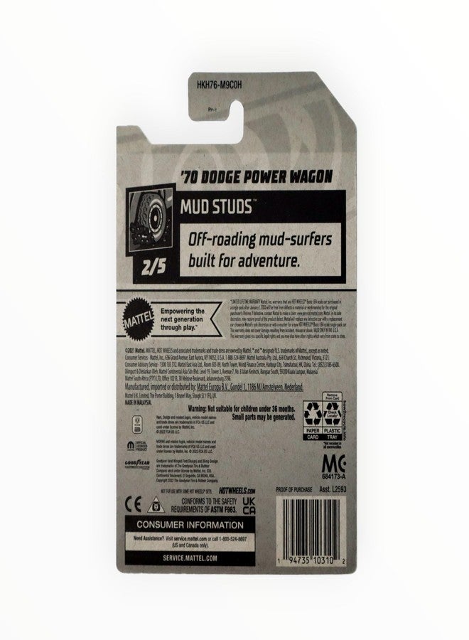 Hot Wheels '70 Dodge Power Wagon, Mud Studs 2/5 [Blue] 161/250 - Image 3