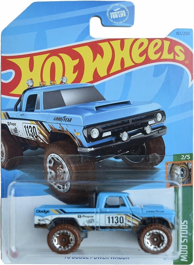 Hot Wheels '70 Dodge Power Wagon, Mud Studs 2/5 [Blue] 161/250 - Image 2