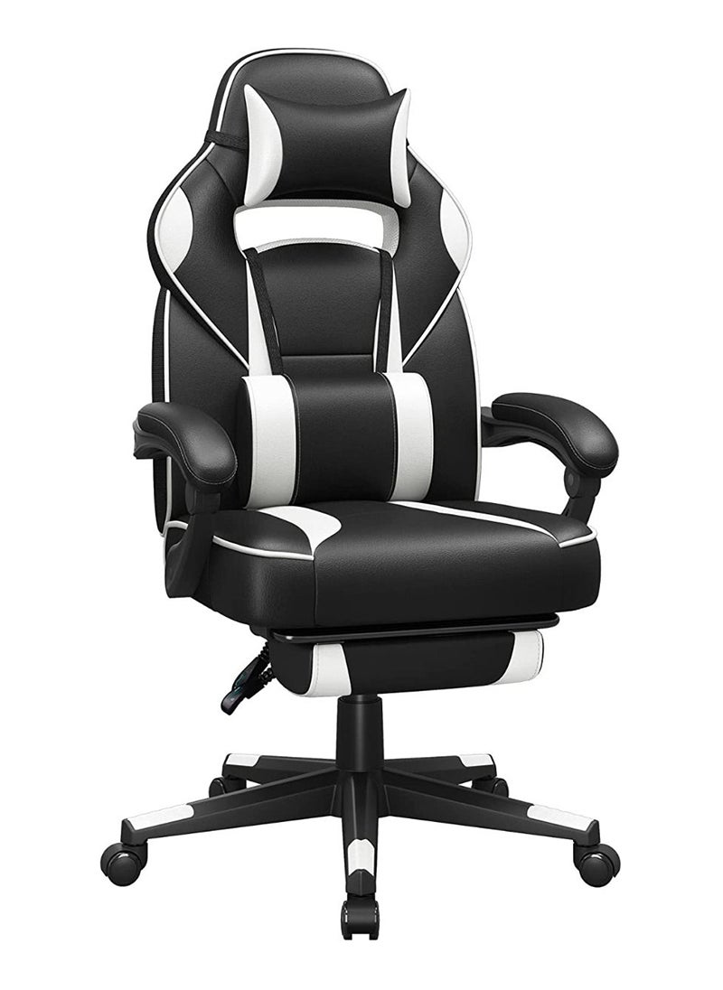 SONGMICS - SONGMICS Black and White OBG73BW Advanced Gaming Chairs for Playstation, Office, Gaming Station, Home, Study Room - Image 1