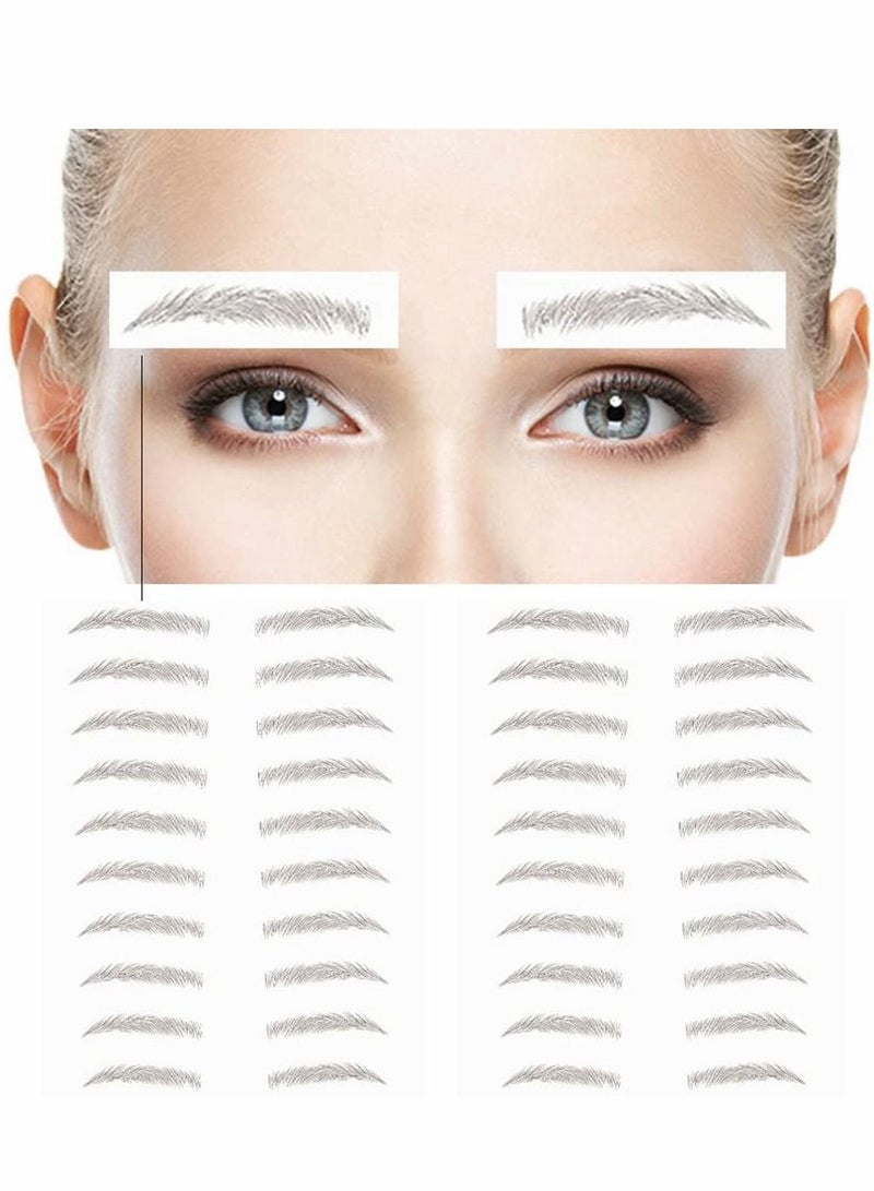 نيبمينينت Eyebrow Tattoo Stickers, Waterproof Transfers Stickers Peel Off 6D Sticker Nature False Eyebrows Hair-Like Long Lasting for Woman Makeup Tool (20 Pairs, Black) - Image 1