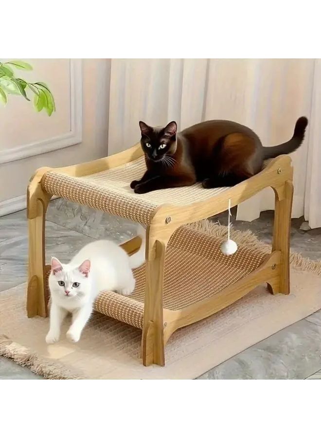 2 Pack Cat Hammock Lounge Chair Extra Large Double Layer Mat And Scratching Pad - Image 5