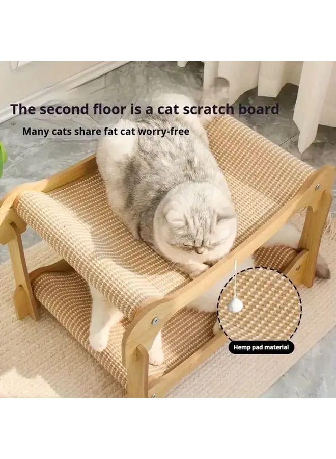 2 Pack Cat Hammock Lounge Chair Extra Large Double Layer Mat And Scratching Pad - Image 4