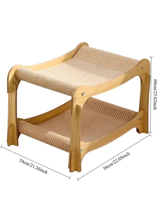 2 Pack Cat Hammock Lounge Chair Extra Large Double Layer Mat And Scratching Pad - Image 3