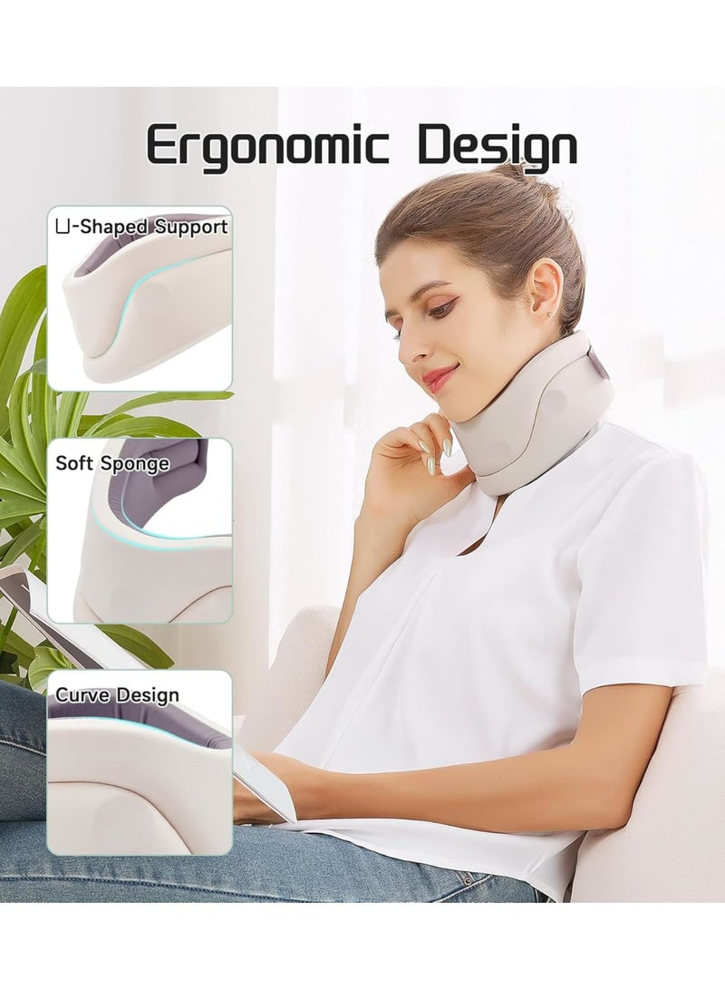 SOLARAE Neck Brace for Sleeping, Soft Cervical Collar, Cervicorrect Neck Brace for Neck Pain and Support, Neck Brace Cervical Collar for Women and Men, Wraps Keep Vertebrae Stable and Aligned (L) - Image 3