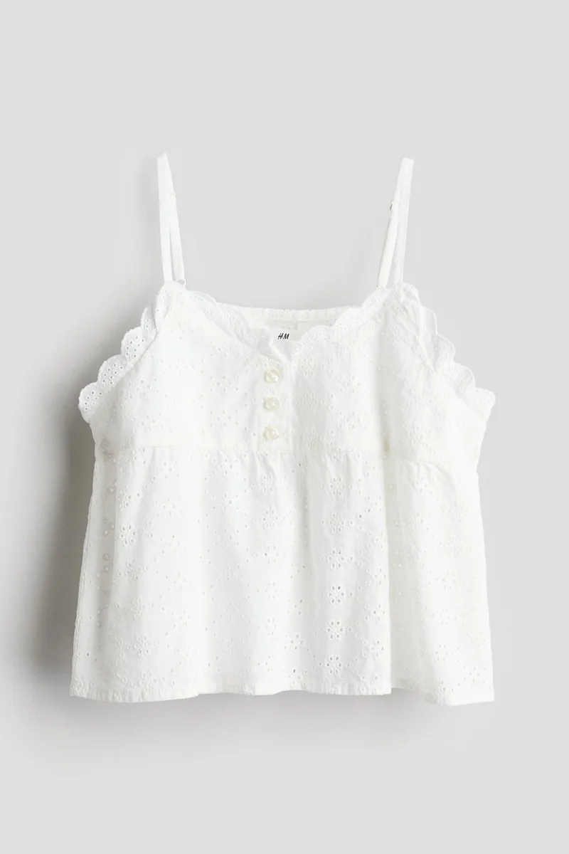 H&M Frill-Trimmed Strappy Top