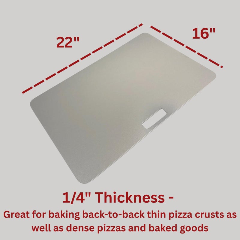 ThermiChef 16" by 22" Universal XL Pizza Steel (1/4" Thickness) - Multipurpose Cooking Steel for Ovens & Grills - Made in the USA - Image 2