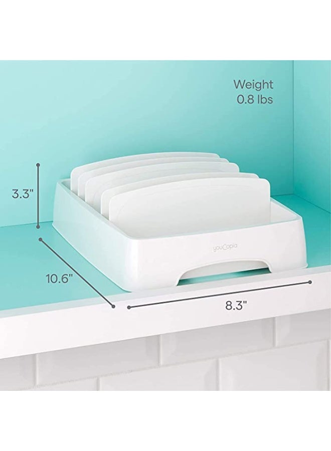 يوكوبيا YouCopia StoraLid Adjustable Food Container Lid Organizer, Kitchen Cabinet Storage for Plastic Lids, BPA-Free, Space-Saving, Adjustable Dividers, Small, Pack of 2- 50379 - Image 3