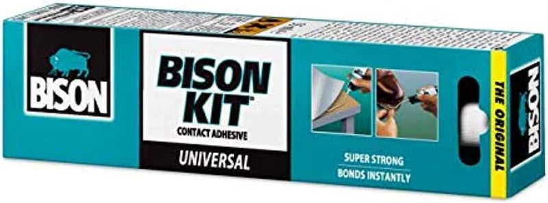Bison Kit Contact Adhesive 55 Ml, The Famous, Super Strong, Universal & Heavy Duty Liquid Glue, Bonds Easy, Instantly And Permanently Flexible, Made In Holland, Heat Resistant - Image 1