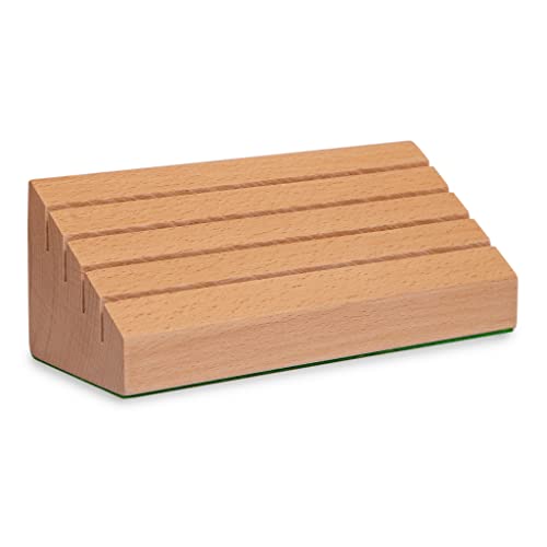 Black long Di fang Standard Size Solid Beech Playing Card Holder-2 Piece Set-Card Storage - Image 3