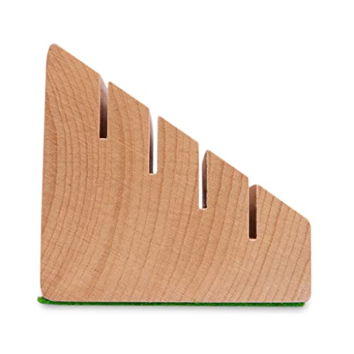 Black long Di fang Standard Size Solid Beech Playing Card Holder-2 Piece Set-Card Storage - Image 5