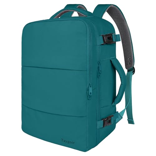 Taygeer Laptop Backpack Airline Approved Carry On with 173 inch Laptop Compartment TSA Friendly Backpack for Nursing Doctor Business Travel Travel Daypack for Work Essentials Peacock Blue - Image 1