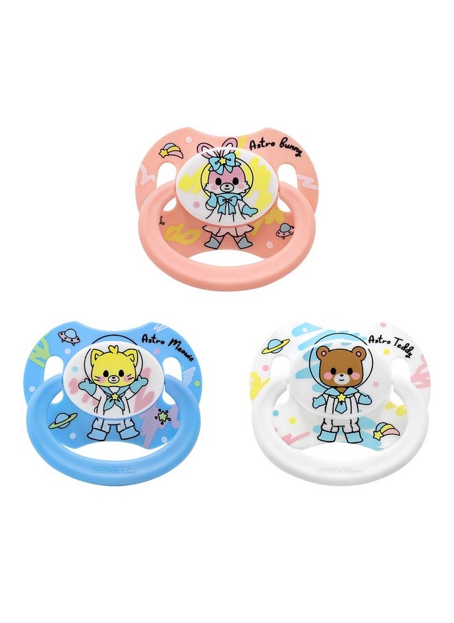 Littleforbig Bigshield Generationii Adult Sized Pacifiers Printed 3 Paci Pack Astro Babies Pattern  - Image 2