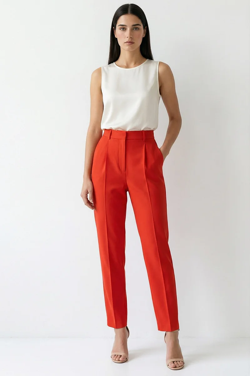 EXQUISE Slouch Fabric Trousers