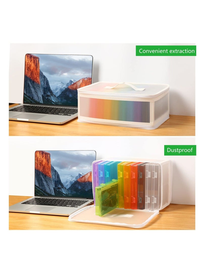 Captaintech Photo Storage Bag 4x6, 10 Inner Large Box Cases Store up to 1000 Photos, Organizer Cards Craft Keeper with Handle for Puzzles Seed Packets (9 Colors) - Image 5