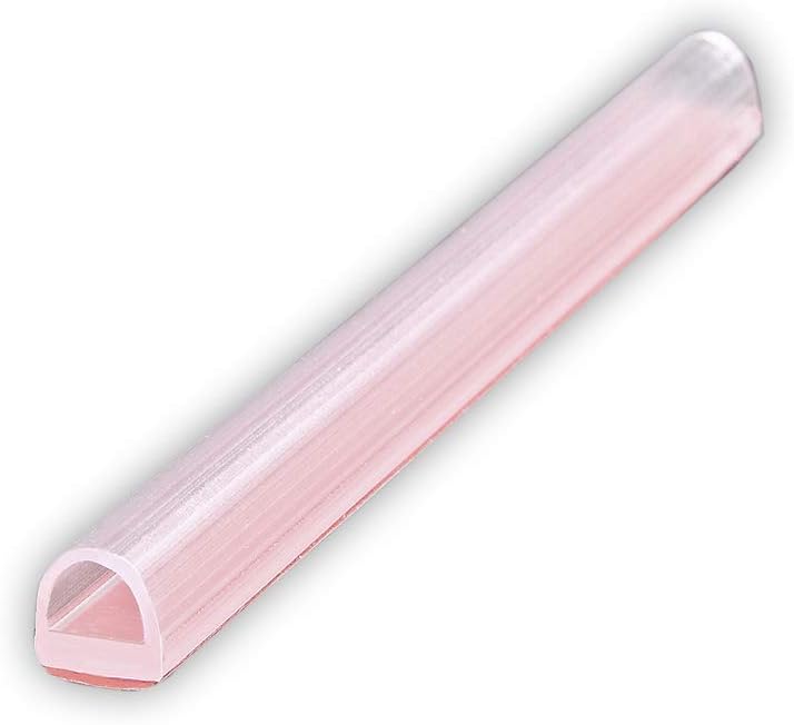 Eatelle Vinyl Bulb Translucent Shower Door Seal for 1/4" (6mm) Gap with Pre-Applied 3M Tape, Adhesive Bathroom Seal Strip for 1/4" Thick Glass and UP(3/8, 1/2 Glass) 95 Inch Long - Image 1