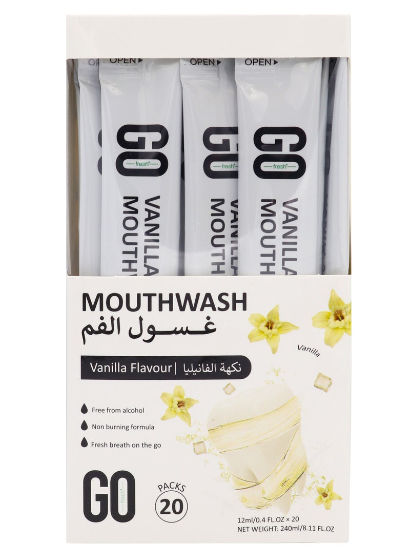 جو فريش غسول الفم بنكهة الفانيليا 20 قطعة 12 مل - Image 2