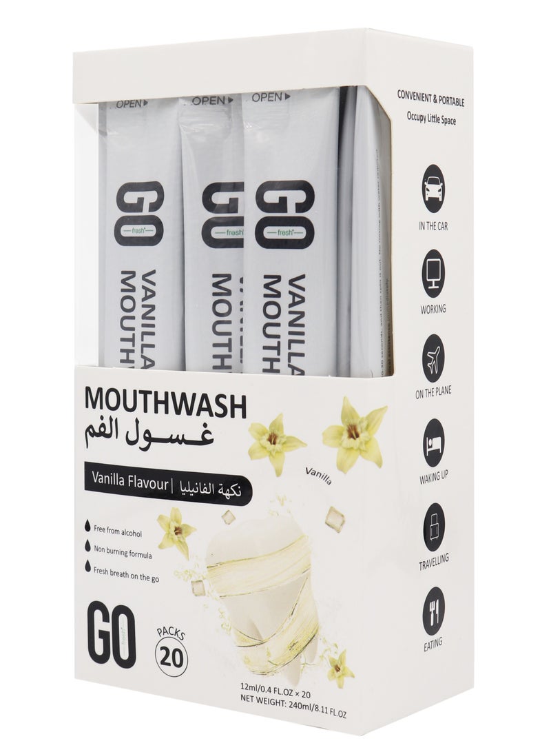 جو فريش غسول الفم بنكهة الفانيليا 20 قطعة 12 مل - Image 3