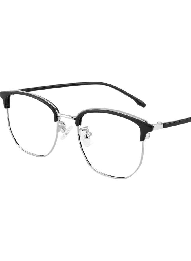 Oona Reading Glasses For Men And Women, High-Definition Anti-Blue Light Anti-Radiation Glasses, Black And Silver - Image 2