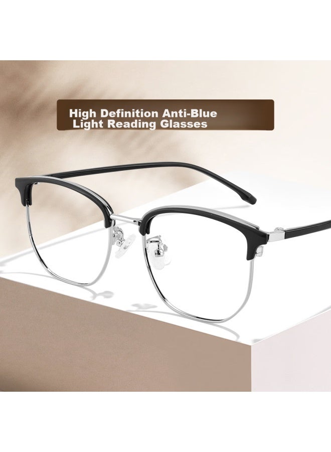 Oona Ouna Reading Gl For Men And Women, High-definition Anti-blue Light Anti-radiation Gl, Black And Silver - Image 4