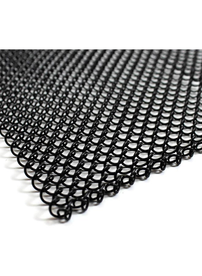 Midwest Hearth Midwest Hearth Fireplace Screen Mesh Curtain 30 High Made in USA Two 24 Wide Panels Black  - Image 2