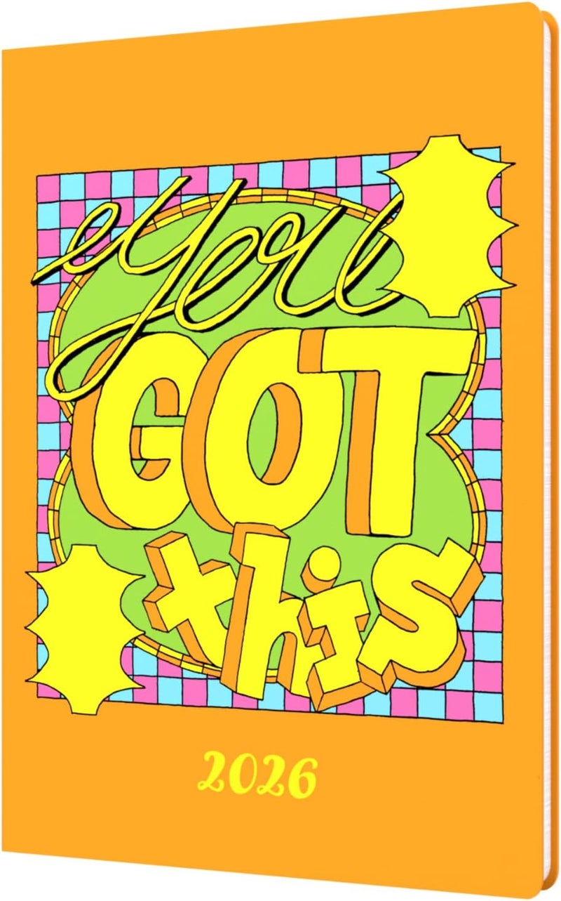 Collins - Positive by Benjamin Woodcock - 2026 12 Month Calendar Year Planner, Week-To-View Diary, A5 Hard Cover - Orange (E-PS153.YGT-26) - Image 1