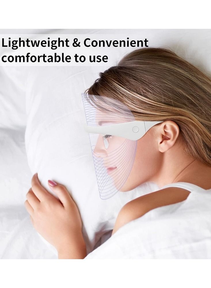 general LED Face Mask Light Therapy - 7 Colors L E D Light Therapy Mask Red & Blue Light Therapy for Face Light Mask for Skin Care Portable Rechargeable - Image 4