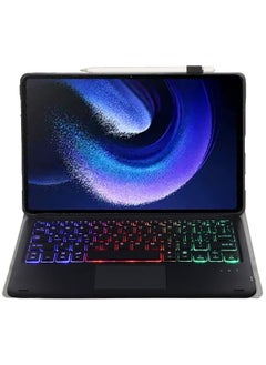 VKL Touchpad Arabic and English Keyboard Case Compatible With Xiaomi Pad 6/6 Pro 11 Inch 2023, Backlight, Multi-Touch Trackpad, Flip Stand Case with Pencil Holder  - Image 4