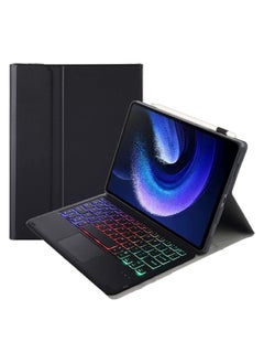 VKL Touchpad Arabic and English Keyboard Case Compatible With Xiaomi Pad 6/6 Pro 11 Inch 2023, Backlight, Multi-Touch Trackpad, Flip Stand Case with Pencil Holder  - Image 2