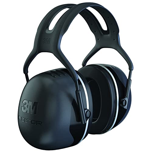 3M PELTOR Ear Muff Hearing Protection Over the Head Earmuffs X Series X5A NRR 31 dB Pack of 1 Construction Manufacturing Automotive Maintenance Black - Image 1