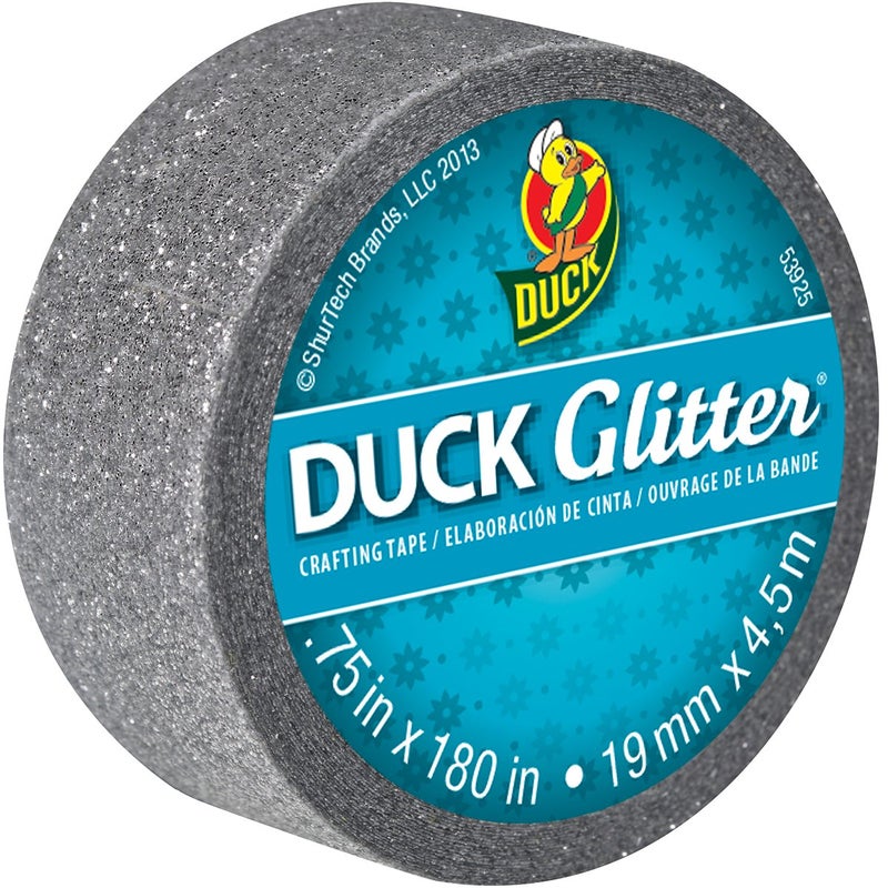 Shurtech Duck Glitter Crafting Tape 75 x 180 Inches Silver