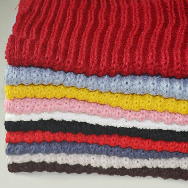 Winter Wool Loop Scarf For Men And Women Dark Grey Thick Knitted Neckerchief - Image 3