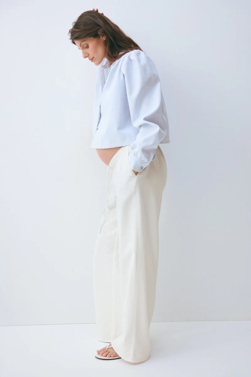 H&M  MAMA Denim drawstring trousers for Women | Best Price UAE