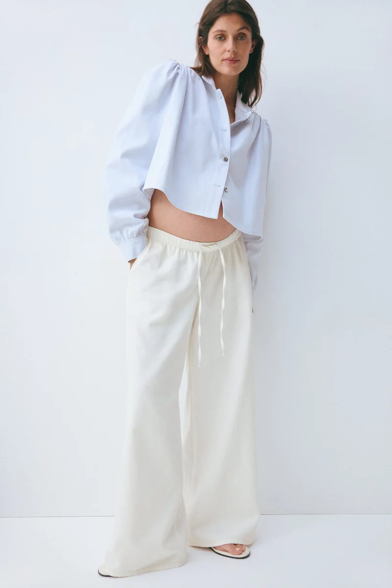 اتش اند ام بنطلون دنيم بقصّة ماما ورباط