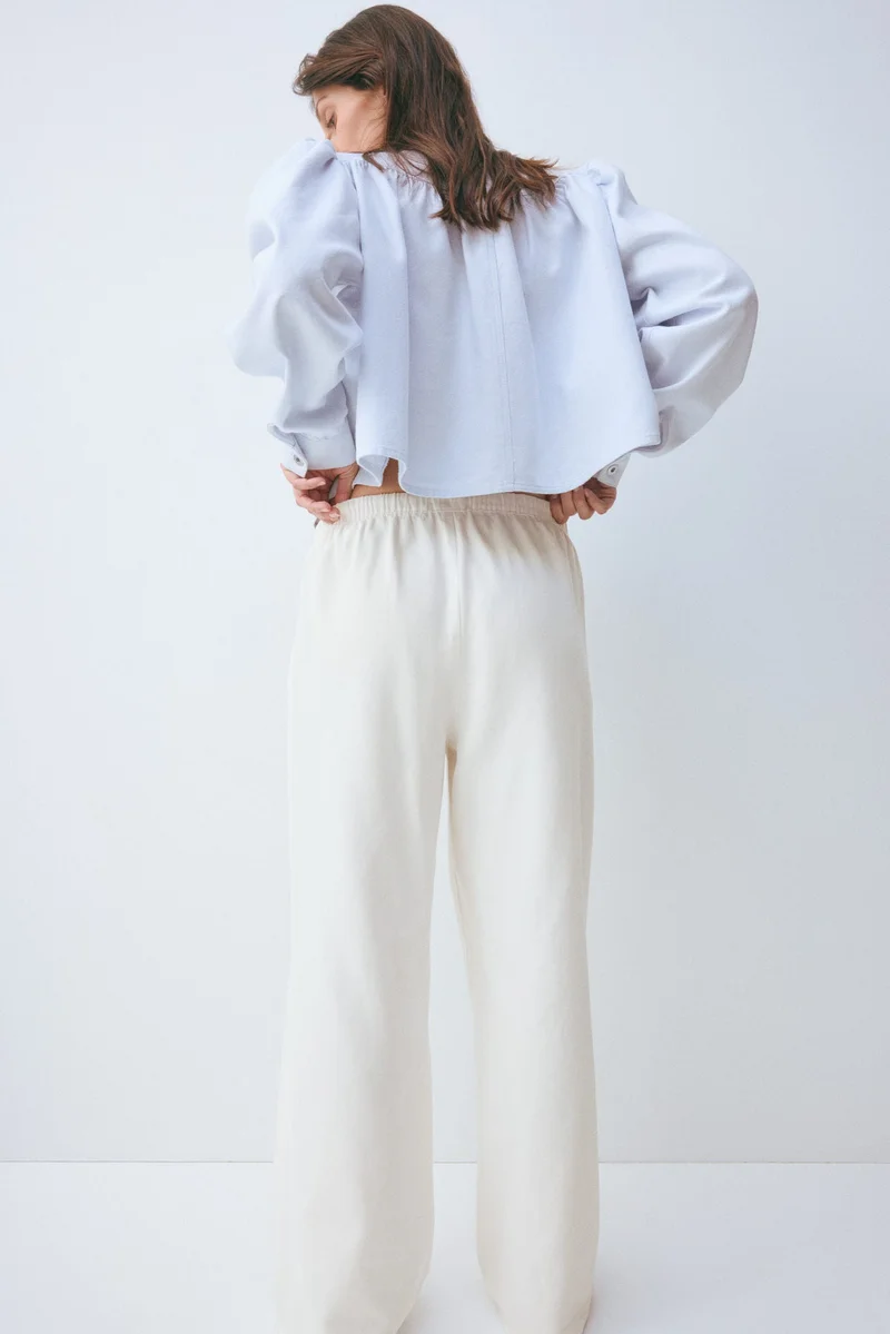 H&M  MAMA Denim drawstring trousers for Women | Best Price UAE