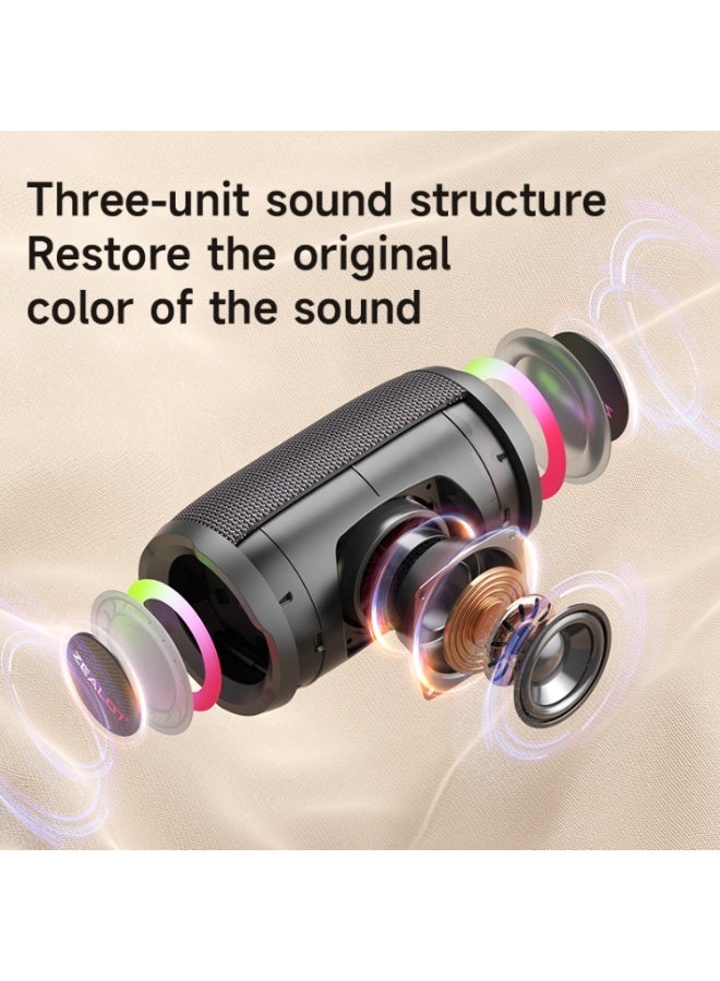 زيلوت سماعة كاراوكي لاسلكية **Zealot S61M** مزودة بإضاءة **RGB** إيقاعية، مع **ميكروفونين** مزدوجين - Image 4