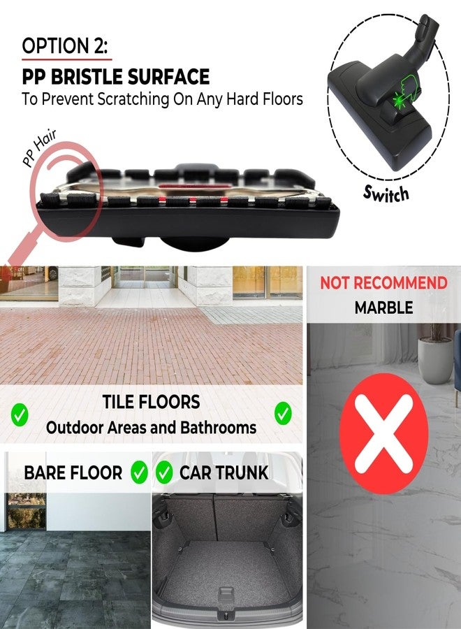 VACEXT ملحقات VACEXT لمكانس ميلي الكهربائية، قطر داخلي 1-3/8 بوصة، متوافقة مع مكانس ميلي C1 وC2 وC3 الكهربائية - طقم ملحقات تنظيف المنزل (رأس فرشاة مكنسة كهربائية ثنائي الوضع) - Image 3