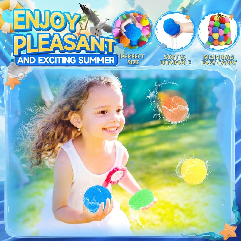 BEFANS 90 Pcs Reusable Water Balls, Reusable Water Balloons for Outdoor Toys and Games, Water Toys for Kids and Adults Boys and Girls - Summer Toys Ball for Pool and Backyard Fun - Image 5