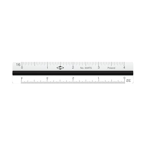 ALVIN 30ATS Mini Aluminum Architect Triangular Scale Ruler, Drawing and Design Tool for Students and Professionals, Great for Drafting, Architecture, and Art - 4 Inches - Image 2