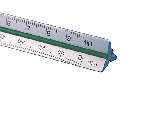 ALVIN 30ATS Mini Aluminum Architect Triangular Scale Ruler, Drawing and Design Tool for Students and Professionals, Great for Drafting, Architecture, and Art - 4 Inches - Image 4