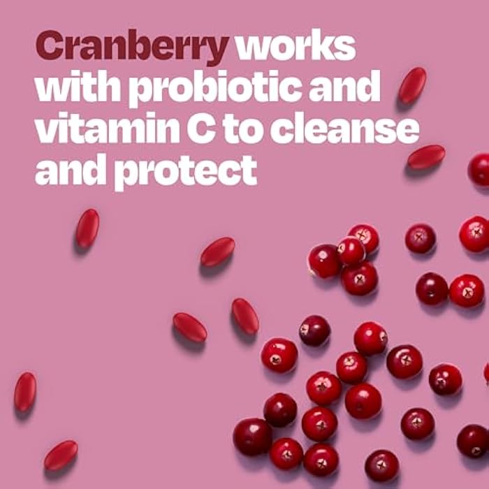 Cystex Cranberry Urinary Health Supplement - 3-in-1 UTI Protection with Probiotics, Prebiotics, & Vitamin C - Supports Vaginal pH, Yeast Balance, & Urinary Health - Fast-Acting - Sugar-Free - 75-Count - Image 3