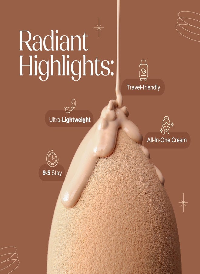 Hilary Rhoda Radiant BB Foundation for Women | 9 to 5 Stay BB Cream | Hides Blemishes & Dark Spots | Blend Easily | Lightweight & Ultra-Creamy Formula | Travel-Friendly & Dewy Finish - 60g (Natural| Shade 04) - Image 4