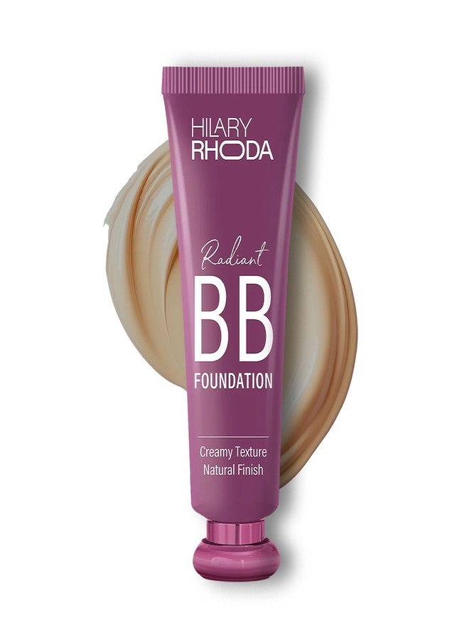Hilary Rhoda Radiant BB Foundation for Women | 9 to 5 Stay BB Cream | Hides Blemishes & Dark Spots | Blend Easily | Lightweight & Ultra-Creamy Formula | Travel-Friendly & Dewy Finish - 60g (Natural| Shade 04) - Image 1