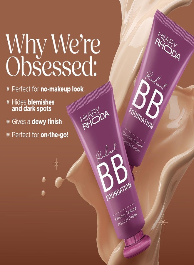 Hilary Rhoda Radiant BB Foundation for Women | 9 to 5 Stay BB Cream | Hides Blemishes & Dark Spots | Blend Easily | Lightweight & Ultra-Creamy Formula | Travel-Friendly & Dewy Finish - 60g (Natural| Shade 04) - Image 5